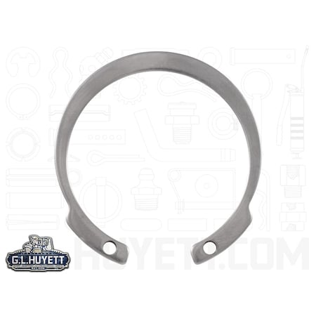 Internal Retaining Ring, Stainless Steel, Plain Finish, 1.438 In Bore Dia.